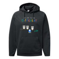 Autism Awareness It's ok to be Different Autism Awareness Performance Fleece Hoodie