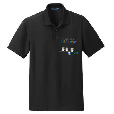 Autism Awareness It's ok to be Different Autism Awareness Dry Zone Grid Polo