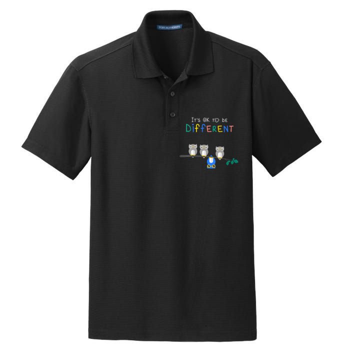 Autism Awareness It's ok to be Different Autism Awareness Dry Zone Grid Polo