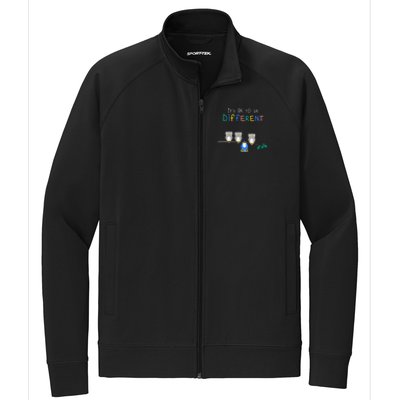 Autism Awareness It's ok to be Different Autism Awareness Stretch Full-Zip Cadet Jacket