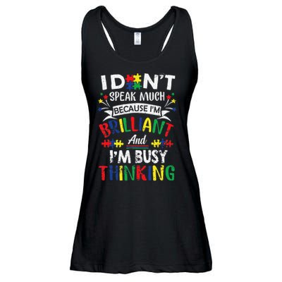 Autism Awareness I Dont Speak Much Brilliant Autism apparel Ladies Essential Flowy Tank