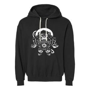 Ape Astronaut In Space 10th Planet Austin Jiu Jitsu Garment-Dyed Fleece Hoodie