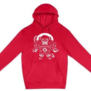 Ape Astronaut In Space 10th Planet Austin Jiu Jitsu Premium Pullover Hoodie