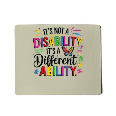 Autism Awareness Its A Different Ability Inclusion Mousepad