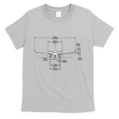 Airbus A320 Jet Airplane Schematic Aviation Pilot Gift Idea T-Shirt