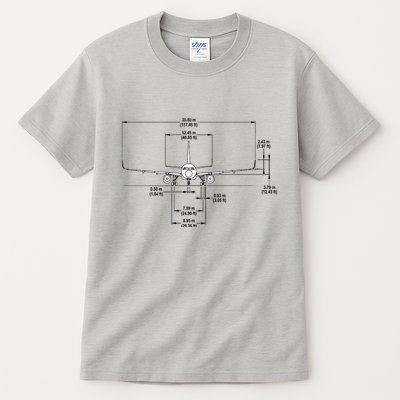 Airbus A320 Jet Airplane Schematic Aviation Pilot Gift Idea Tall T-Shirt