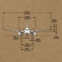 Airbus A320 Jet Airplane Schematic Aviation Pilot Gift Idea Cotton Canvas Backpack