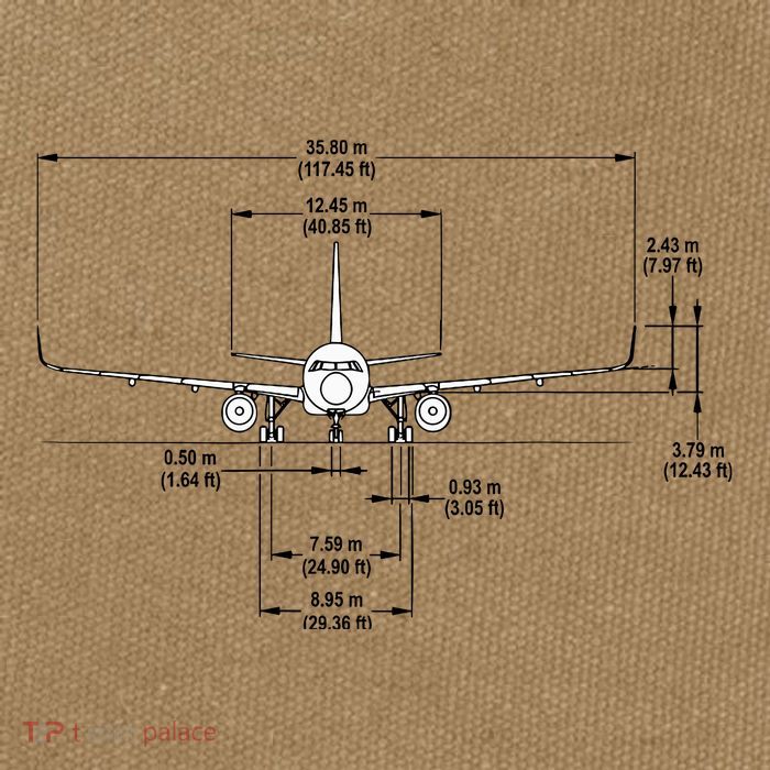 Airbus A320 Jet Airplane Schematic Aviation Pilot Gift Idea Cotton Canvas Backpack