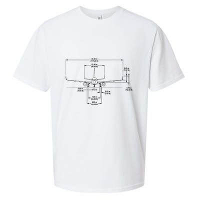 Airbus A320 Jet Airplane Schematic Aviation Pilot Gift Idea Sueded Cloud Jersey T-Shirt
