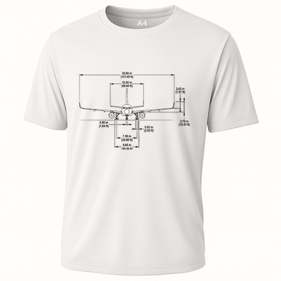 Airbus A320 Jet Airplane Schematic Aviation Pilot Gift Idea Performance Shirt
