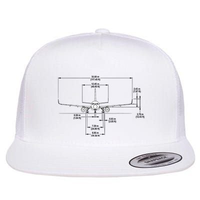 Airbus A320 Jet Airplane Schematic Aviation Pilot Gift Idea Flatbill Hat