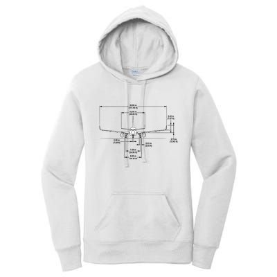 Airbus A320 Jet Airplane Schematic Aviation Pilot Gift Idea Women's Pullover Hoodie
