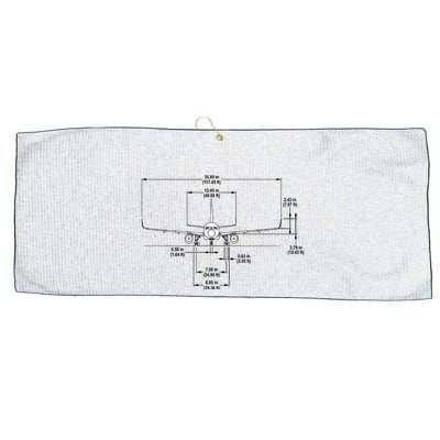Airbus A320 Jet Airplane Schematic Aviation Pilot Gift Idea Large Microfiber Waffle Golf Towel