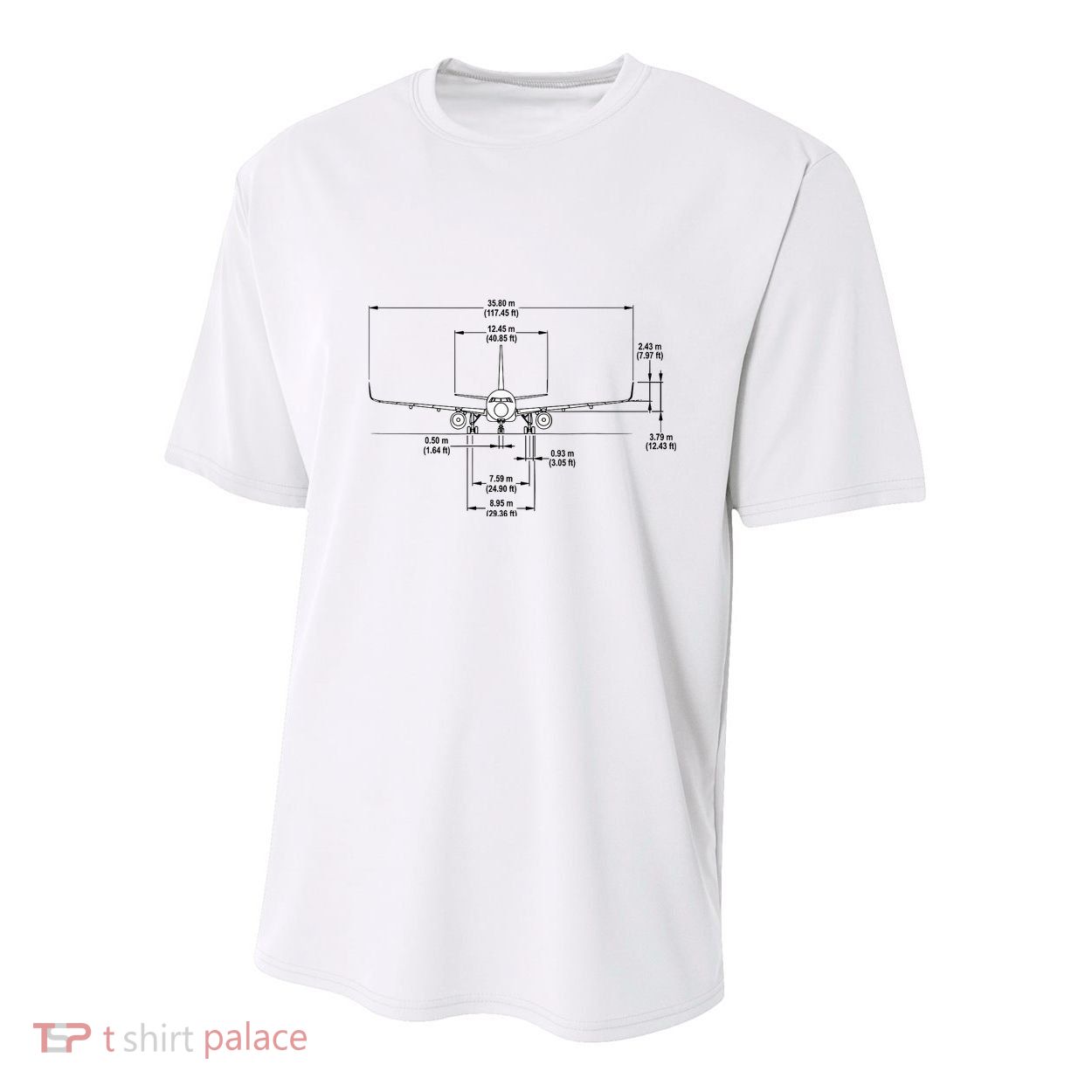 Airbus A320 Jet Airplane Schematic Aviation Pilot Gift Idea Youth Performance Sprint T-Shirt