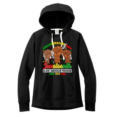 African American Juneteenth Freedom Black History June 19 Gift Women's Fleece Hoodie