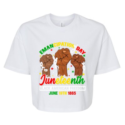 African American Juneteenth Freedom Black History June 19 Gift Bella+Canvas Jersey Crop Tee