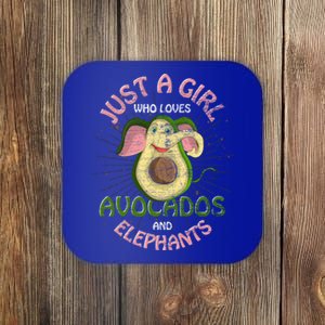 Africa Animal Just A Who Loves Avocados And Elephants Funny Gift Coaster