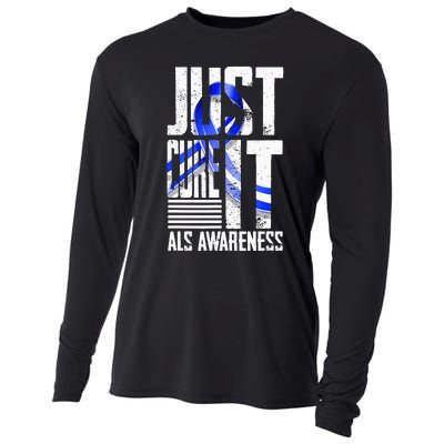 ALS Awareness Just Cure ALS funny support Cooling Performance Long Sleeve Crew