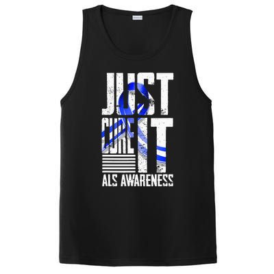 ALS Awareness Just Cure ALS funny support PosiCharge Competitor Tank