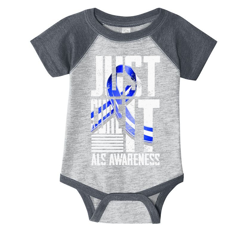 ALS Awareness Just Cure ALS funny support Infant Baby Jersey Bodysuit