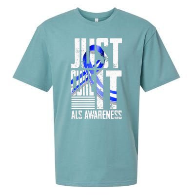 ALS Awareness Just Cure ALS funny support Sueded Cloud Jersey T-Shirt