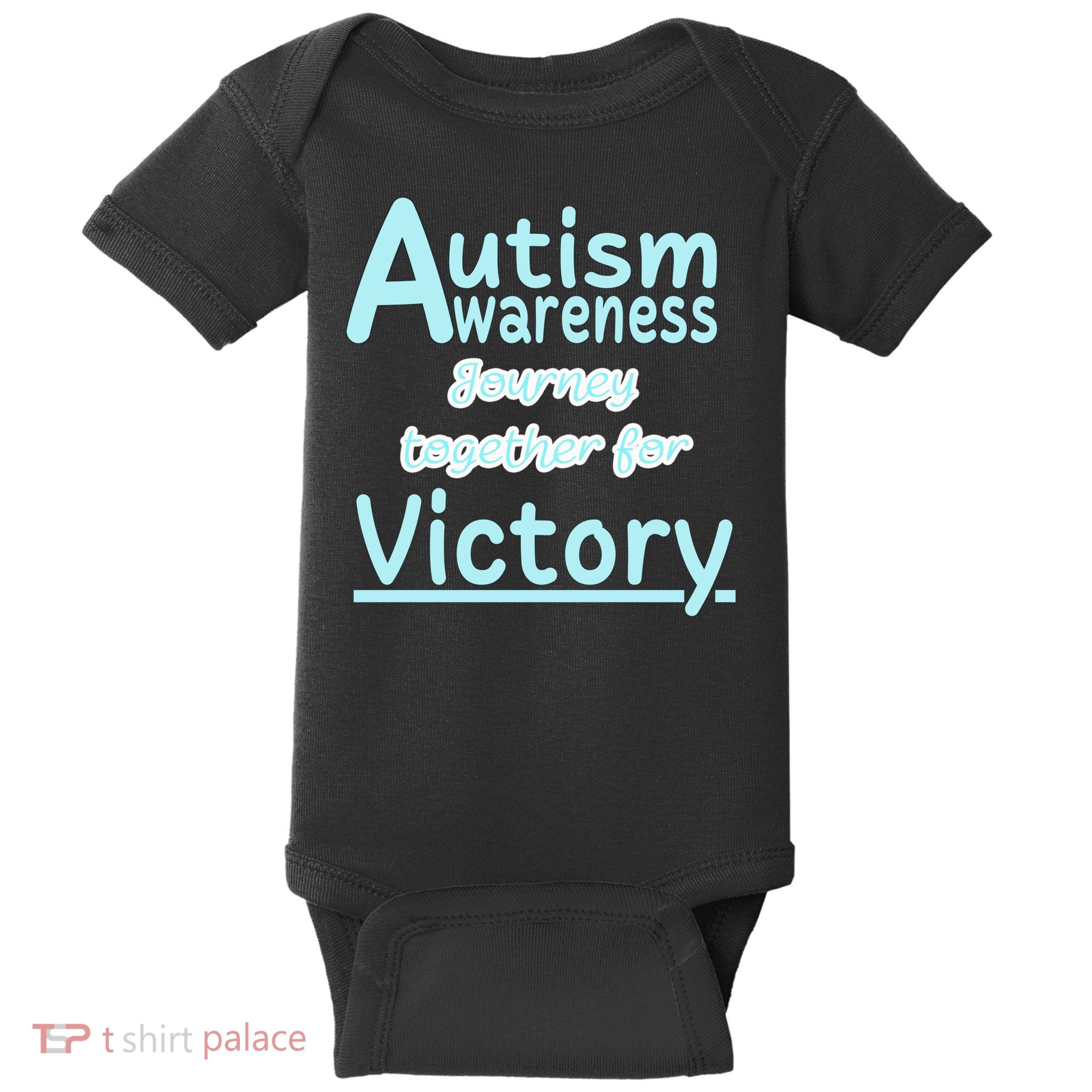 Autism Awareness Journey Together For Victory Cute Gift Baby Bodysuit