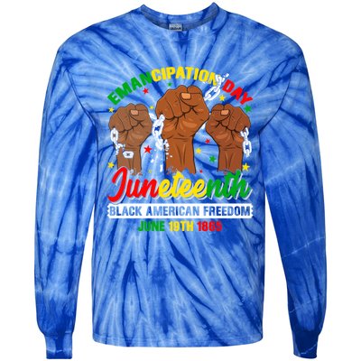 African American Juneteenth Freedom Black History June 19 Great Gift Tie-Dye Long Sleeve Shirt