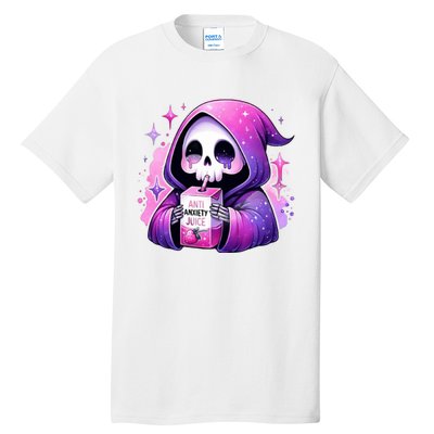 Anti Anxiety Juice Anxious Grim Reaper Halloween Tall T-Shirt