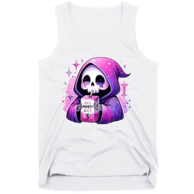 Anti Anxiety Juice Anxious Grim Reaper Halloween Tank Top