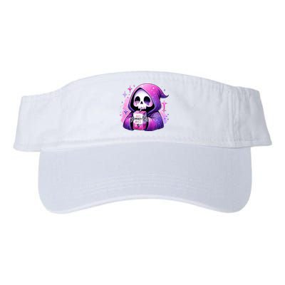 Anti Anxiety Juice Anxious Grim Reaper Halloween Valucap Bio-Washed Visor