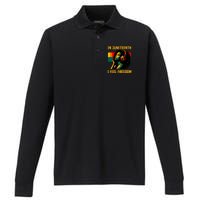 African American June 19th 1865 Performance Long Sleeve Polo