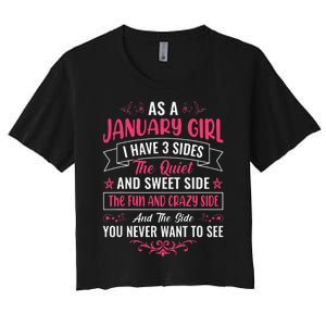 As an January Women's Crop Top Tee