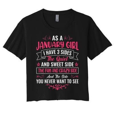 As an January Women's Crop Top Tee