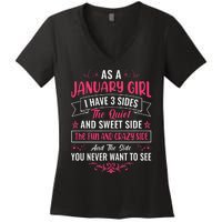 As an January Women's V-Neck T-Shirt