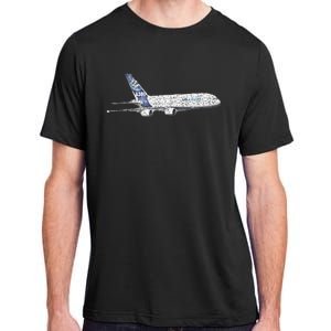 Airbus A380 Jet Airplane Airline Aviation Pilot Adult ChromaSoft Performance T-Shirt