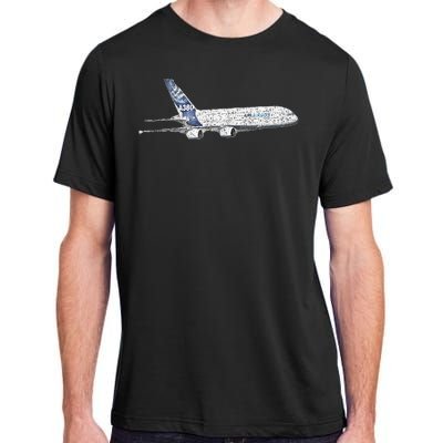 Airbus A380 Jet Airplane Airline Aviation Pilot Adult ChromaSoft Performance T-Shirt