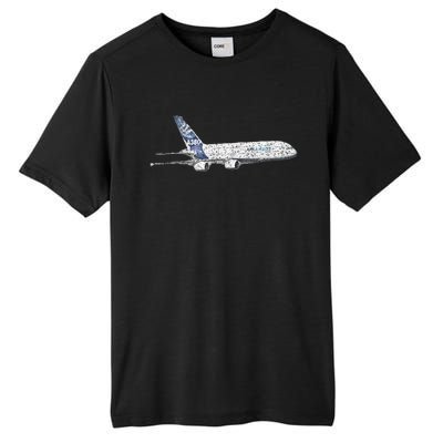 Airbus A380 Jet Airplane Airline Aviation Pilot Tall Fusion ChromaSoft Performance T-Shirt