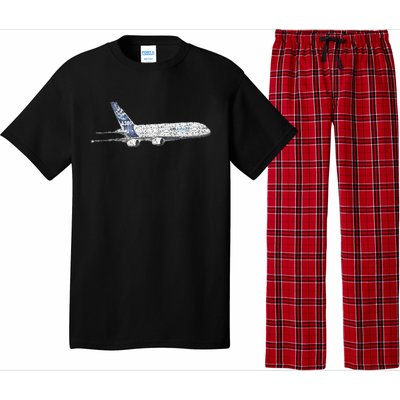 Airbus A380 Jet Airplane Airline Aviation Pilot Pajama Set