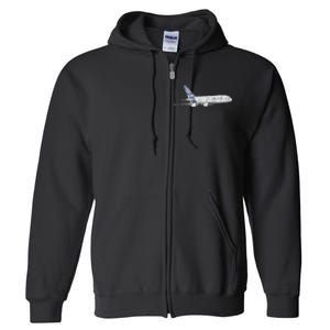 Airbus A380 Jet Airplane Airline Aviation Pilot Full Zip Hoodie