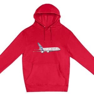 Airbus A380 Jet Airplane Airline Aviation Pilot Premium Pullover Hoodie