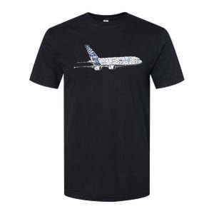 Airbus A380 Jet Airplane Airline Aviation Pilot Softstyle CVC T-Shirt