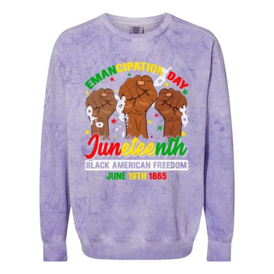 African American Juneteenth Freedom Black History June 19 Great Gift Colorblast Crewneck Sweatshirt