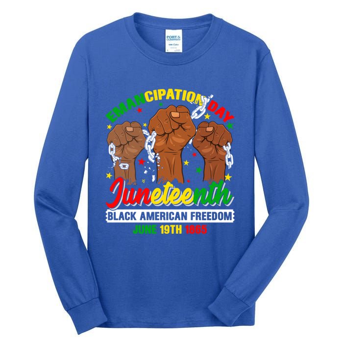 African American Juneteenth Freedom Black History June 19 Great Gift Tall Long Sleeve T-Shirt