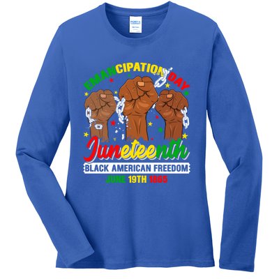 African American Juneteenth Freedom Black History June 19 Great Gift Ladies Long Sleeve Shirt