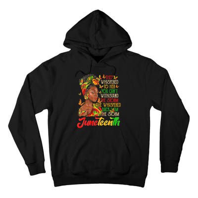 Afro American Juneteenth I Am The Storm Black Women Black History Month Tall Hoodie