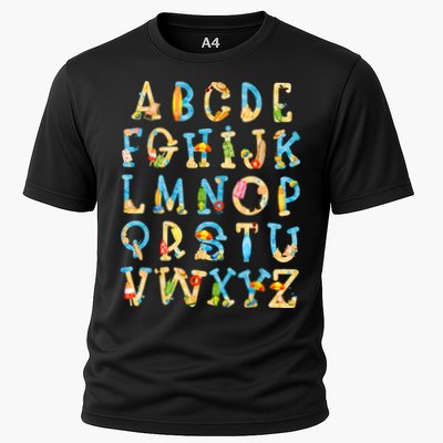 Alphabet ABC Kindergarten Teacher Summer Beach End Of School Performance Shirt