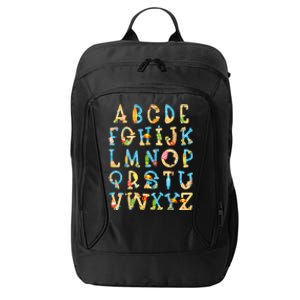 Alphabet ABC Kindergarten Teacher Summer Beach End Of School City Backpack