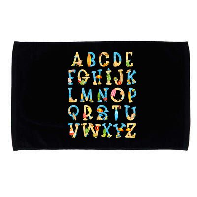 Alphabet ABC Kindergarten Teacher Summer Beach End Of School Microfiber Hand Towel