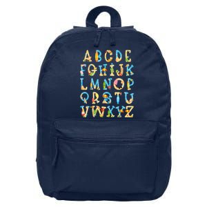 Alphabet ABC Kindergarten Teacher Summer Beach End Of School 16 in Basic Backpack