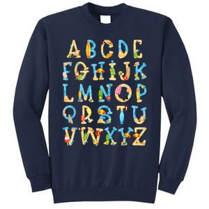 Alphabet ABC Kindergarten Teacher Summer Beach End Of School Tall Sweatshirt